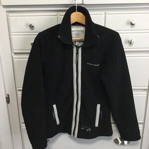 HORSEWARE IRELAND Full Zip Fleece Jacket Black Gray size S